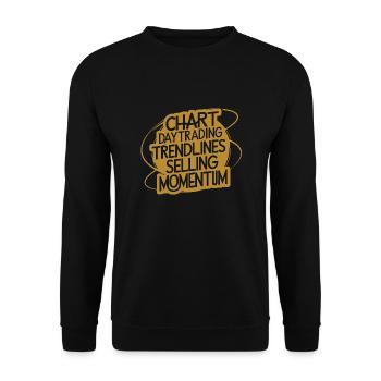 Trading ma passion cool trading design - Sweat-shirt Unisexe - noir - Devant - Alina (178cm) & Michal (187cm)