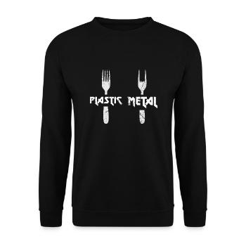 Metal Heavy Metal Death METAL Hard Rock - Unisex Pullover - Schwarz - Vorne - Alina (178cm) & Michal (187cm)