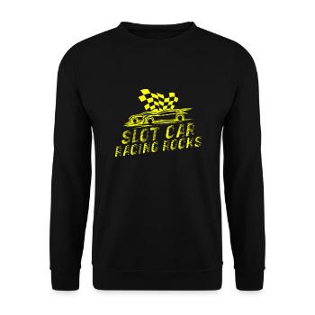 Slot Car Racing Rocks Racer Slot Race Gifts - Unisex Pullover - Schwarz - Vorne - Alina (178cm) & Michal (187cm)
