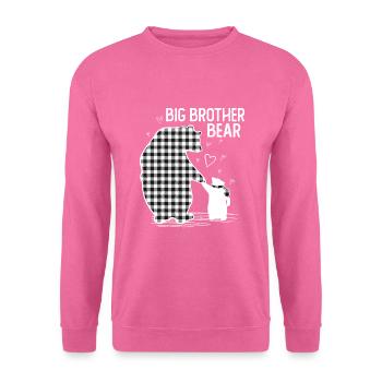 Grand frère ours - Sweat-shirt Unisexe - rose - Devant