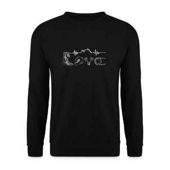 LOVE your hobby motorcycle - Unisex Sweatshirt - black - Front - Alina (178cm) & Michal (187cm)