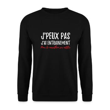 T-Shirt/Accessoires - Unisex Pullover - Schwarz - Vorne - Alina (178cm) & Michal (187cm)