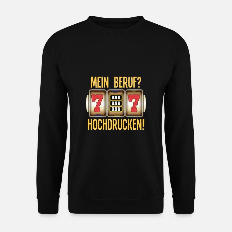Casino Spielothek Hochdrücken Leiter Geschenk - Unisex Pullover - Schwarz