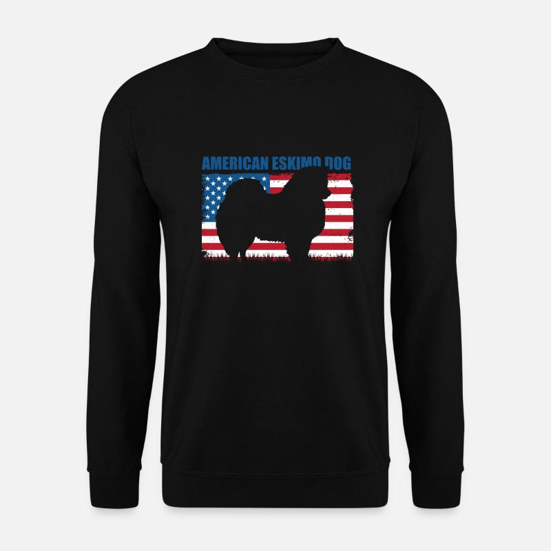American Eskimo Dog Hund - Unisex Sweatshirt - black