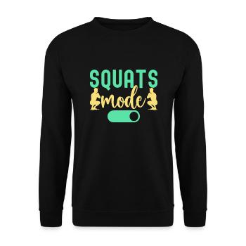 Fitness Fanatics Squats Mode On Calisthenics Gym - Unisex Sweatshirt - black - Front - Alina (178cm) & Michal (187cm)