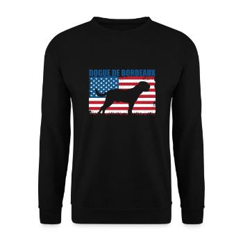 Bordeauxdogge - Unisex Pullover - Schwarz - Vorne - Alina (178cm) & Michal (187cm)