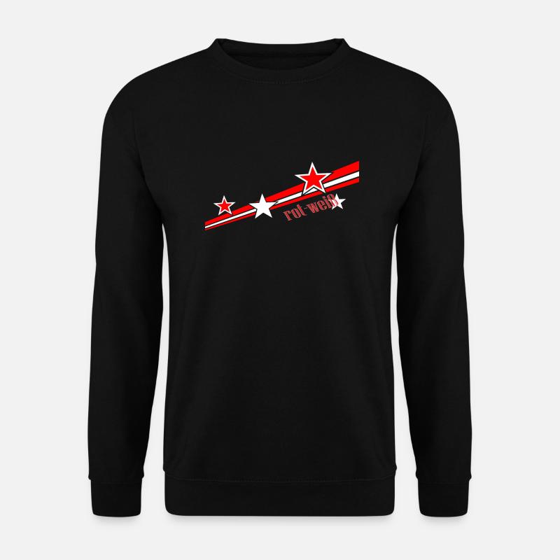 Red White - Unisex Sweatshirt - black