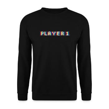Numéro partenaire 2 (joueur 1) - couleur - Sweat-shirt Unisexe - noir - Devant - Alina (178cm) & Michal (187cm)