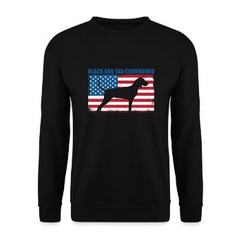Black and Tan Coonhound - Unisex Sweatshirt - black - Front - Alina (178cm) & Michal (187cm)