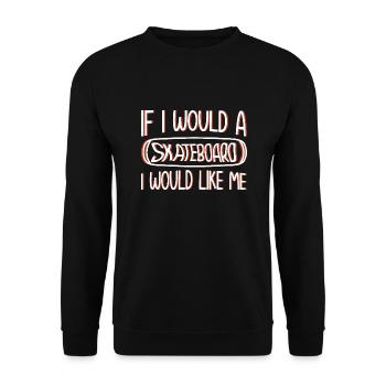 Skateboard Art Pour Garçons Filles Hommes Skateboard Cadeaux - Sweat-shirt Unisexe - noir - Devant - Alina (178cm) & Michal (187cm)