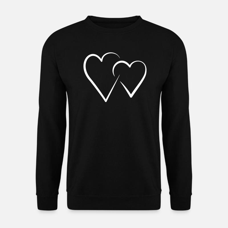 Doppelherz - Unisex Pullover - Schwarz