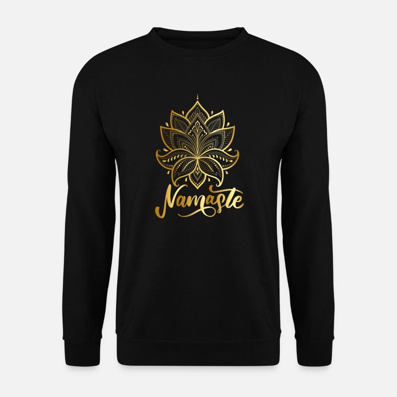 Namaste celestial flower - Unisex Pullover - Schwarz