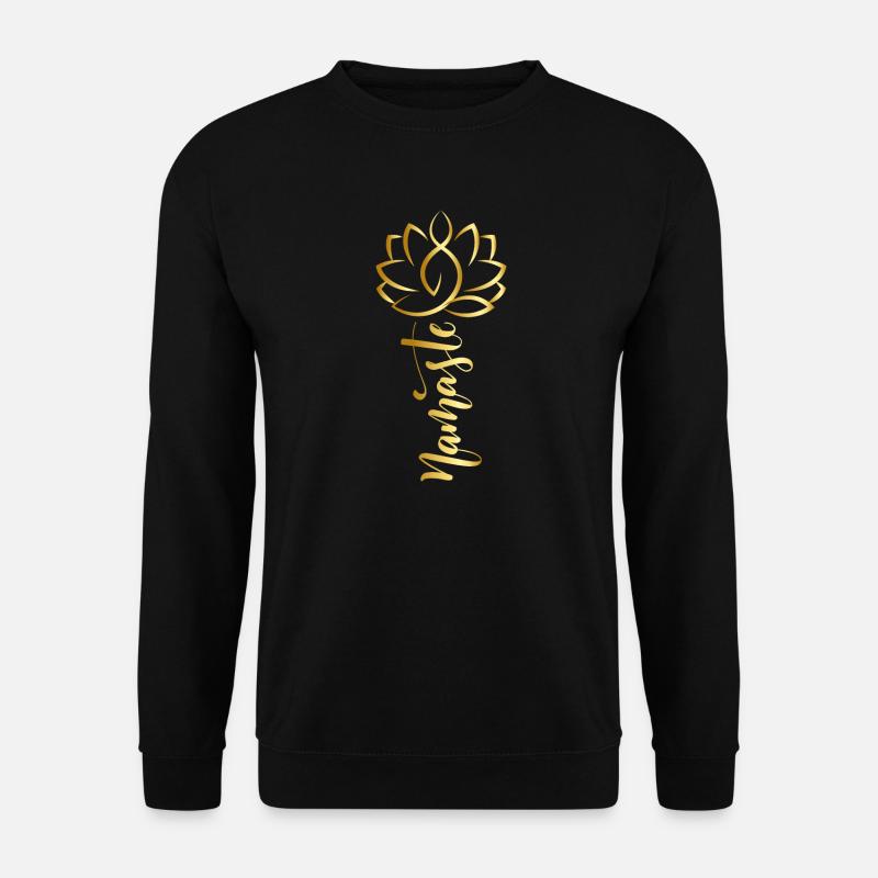 Namaste Lotusblume - Unisex Pullover - Schwarz