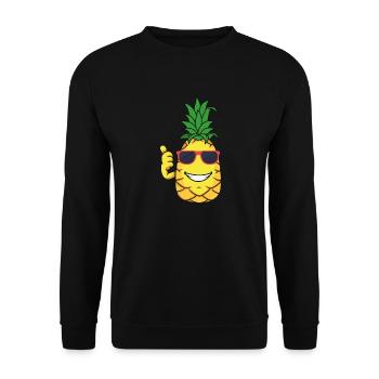 Ananas - Sweat-shirt Unisexe - noir - Devant - Alina (178cm) & Michal (187cm)