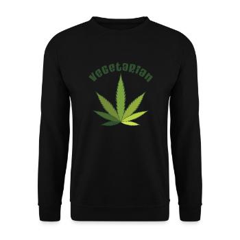 Hemp - Unisex Sweatshirt - black - Front - Alina (178cm) & Michal (187cm)