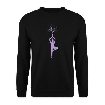 Yoga - Unisex Sweatshirt - black - Front - Alina (178cm) & Michal (187cm)
