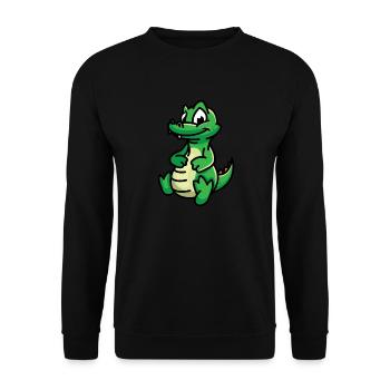 Alligator - Unisex Pullover - Schwarz - Vorne - Alina (178cm) & Michal (187cm)