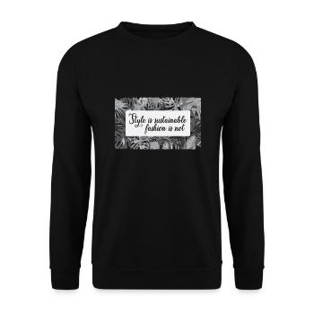 Sustainability - Unisex Sweatshirt - black - Front - Alina (178cm) & Michal (187cm)
