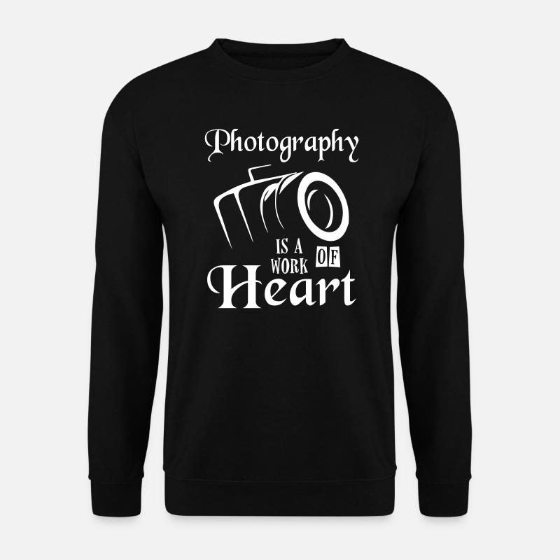 Photography is a Of Heart - Unisex Pullover - Schwarz
