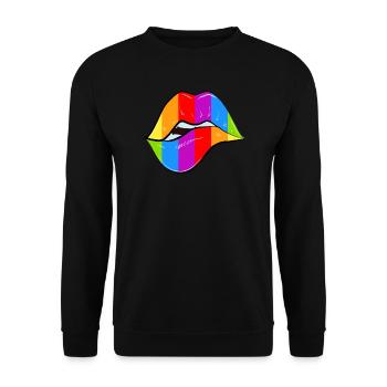 Rainbow - Unisex Sweatshirt - black - Front - Alina (178cm) & Michal (187cm)