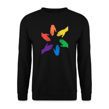 Rainbow - Unisex Sweatshirt - black - Front - Alina (178cm) & Michal (187cm)