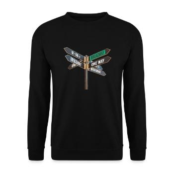 New York - Sweat-shirt Unisexe - noir - Devant - Alina (178cm) & Michal (187cm)
