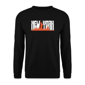 New York - Sweat-shirt Unisexe - noir - Devant - Alina (178cm) & Michal (187cm)