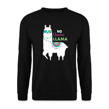 Lama - Unisex Pullover - Schwarz - Vorne - Alina (178cm) & Michal (187cm)