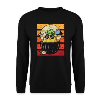 Ananas - Sweat-shirt Unisexe - noir - Devant - Alina (178cm) & Michal (187cm)