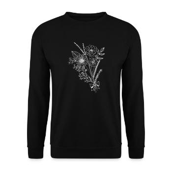 Wildflowers - Unisex Sweatshirt - black - Front - Alina (178cm) & Michal (187cm)