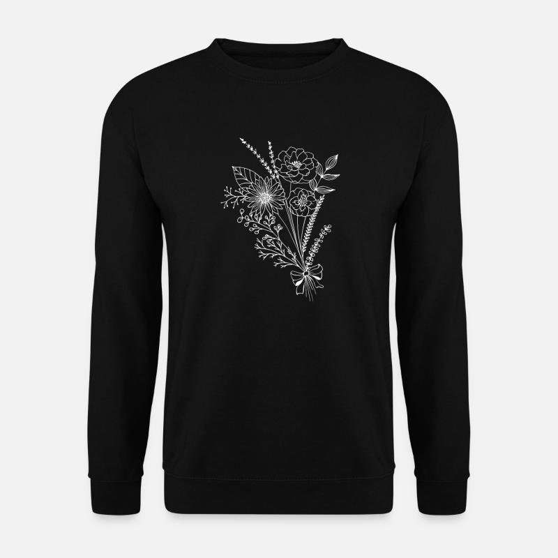 Wildblumen - Unisex Pullover - Schwarz