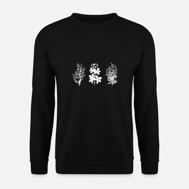 Wildblumen - Unisex Pullover - Schwarz