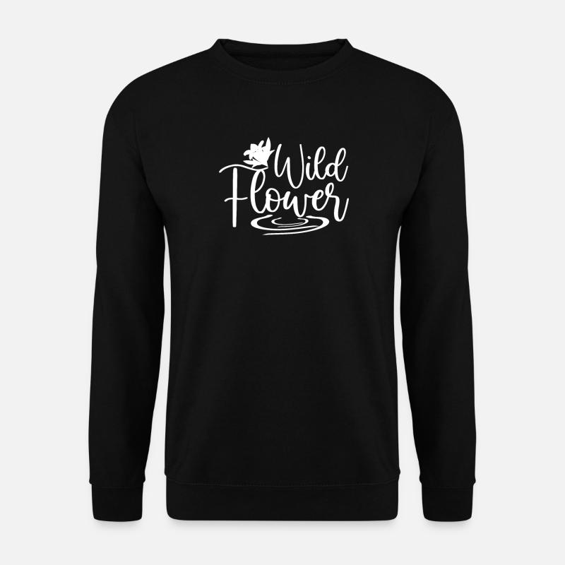 Wildblumen - Unisex Pullover - Schwarz