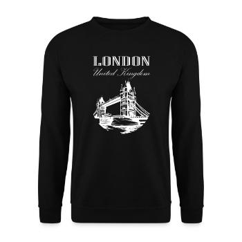 London - Unisex Pullover - Schwarz - Vorne - Alina (178cm) & Michal (187cm)