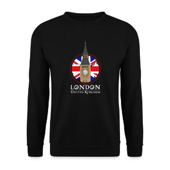 London - Unisex Pullover - Schwarz - Vorne - Alina (178cm) & Michal (187cm)