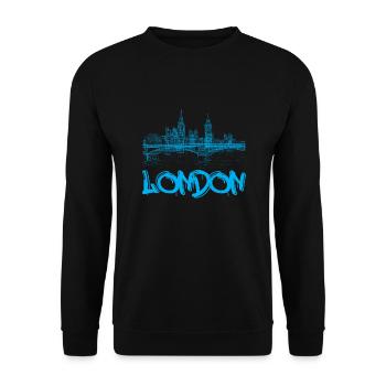 London - Unisex Pullover - Schwarz - Vorne - Alina (178cm) & Michal (187cm)
