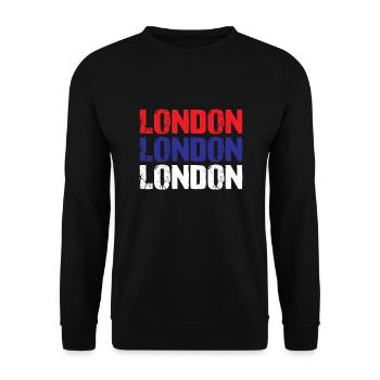 London - Unisex Pullover - Schwarz - Vorne - Alina (178cm) & Michal (187cm)