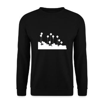 Palmen - Unisex Pullover - Schwarz - Vorne - Alina (178cm) & Michal (187cm)