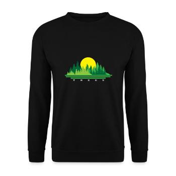 Tree - Unisex Sweatshirt - black - Front - Alina (178cm) & Michal (187cm)