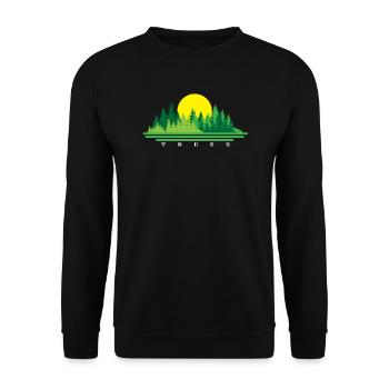 Tree - Unisex Sweatshirt - black - Front - Alina (178cm) & Michal (187cm)