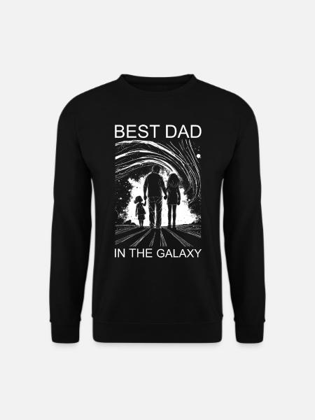 Vater Tochter Papa Töchter Best Dad in the galaxy - Unisex Pullover - Schwarz