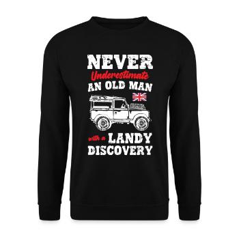 NE SOUS-ESTIMEZ JAMAIS UN VIEIL HOMME AVEC UNE DÉCOUVERTE - Sweat-shirt Unisexe - noir - Devant - Alina (178cm) & Michal (187cm)