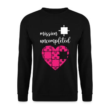 Mission Uncompleted Puzzle - Unisex Sweatshirt - black - Front - Alina (178cm) & Michal (187cm)