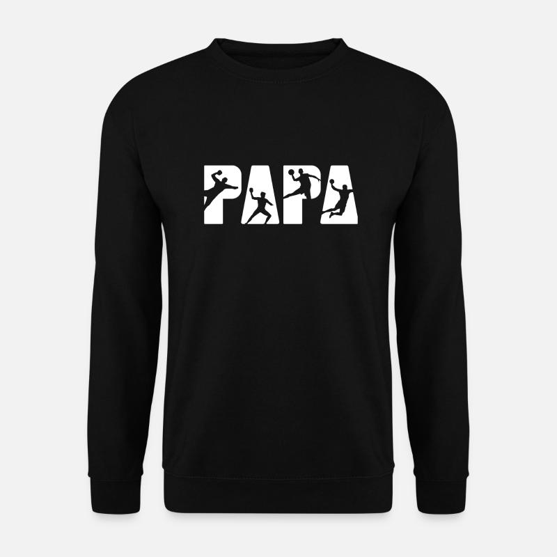 Handball Papa Vater Tshirt Sport Geschenk - Unisex Pullover - Schwarz