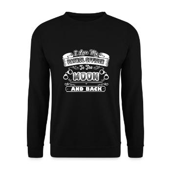 Patrol Officer I Love My Patrol Officer - Unisex Sweatshirt - black - Front - Alina (178cm) & Michal (187cm)