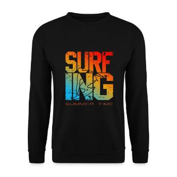 Windsurfing Surfsurfing Surfboard Summer Time - Unisex Sweatshirt - black - Front - Alina (178cm) & Michal (187cm)