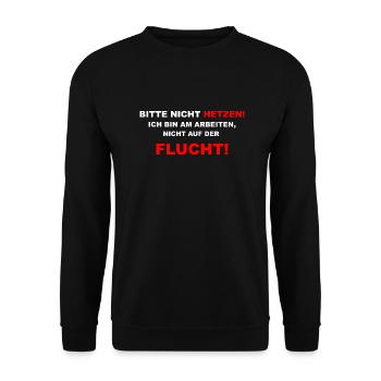 Bürohumor Büro Arbeit lustiger Spruch Geschenk - Unisex Pullover - Schwarz - Vorne - Alina (178cm) & Michal (187cm)