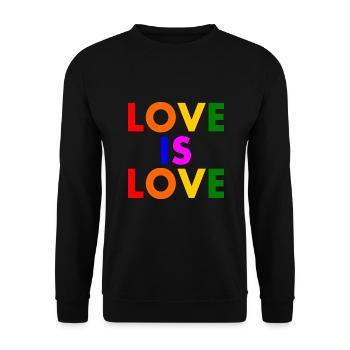 Love is love - Sweat-shirt Unisexe - noir - Devant - Alina (178cm) & Michal (187cm)
