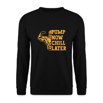 Fitness Motivation Bodybuilder Lift Now Break - Sweat-shirt Unisexe - noir - Devant - Alina (178cm) & Michal (187cm)