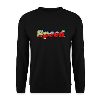 Speed is everything. Bleed foot every day - Unisex Sweatshirt - black - Front - Alina (178cm) & Michal (187cm)